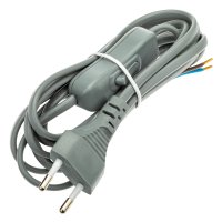 Кабель для светильника Duwi IP20 250 В 1,9 м с выключателем серебро (24517 9)
