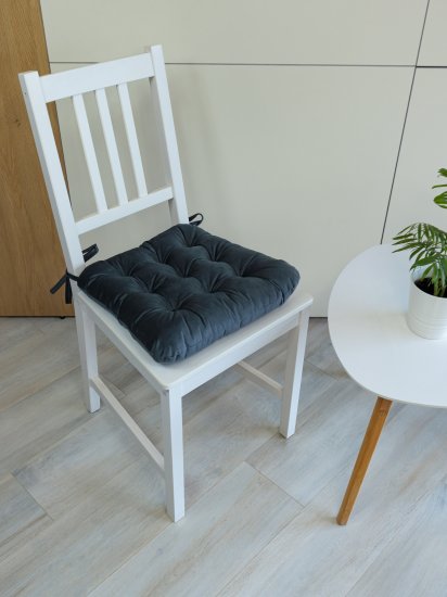 Подушка на сиденье Linen Way «Paris 2» 40x36 см цвет темно-серый