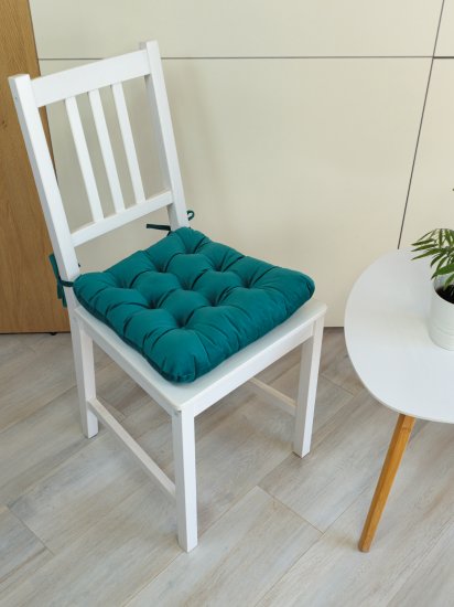 Подушка на сиденье Linen Way «Emerald 1» 40x36 см цвет темно-бирюзовый