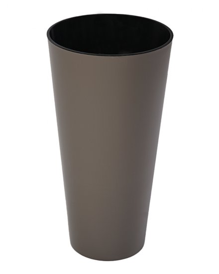 Кашпо для цветов Аттика ø30 h58 см v28 л пластик капучино