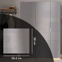 Дверь для шкафа Лион Аша грей 39.6x38x1.6 см ЛДСП цвет серый