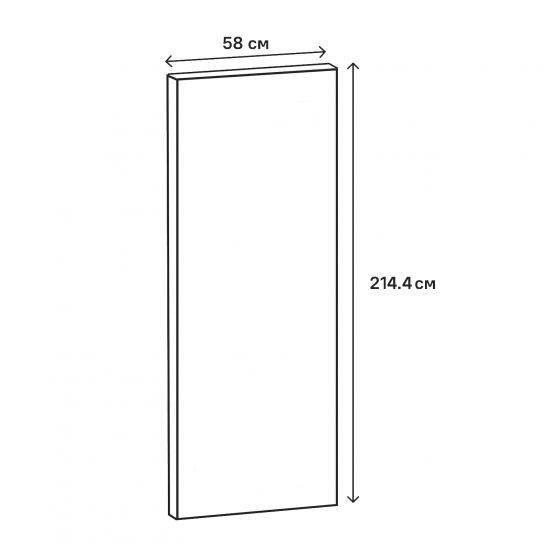 Фальшпанель для кухонного шкафа Инта 58x214.4 см Delinia ID МДФ цвет белый