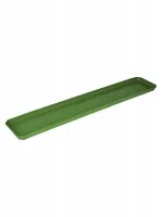 Поддон для балконного ящика Ingreen 80x13.8x2.4 см v2.5 л пластик оливковый