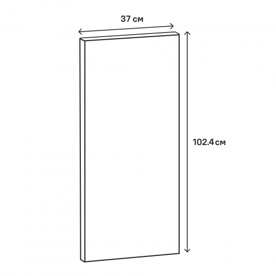 Фальшпанель для кухонного шкафа Инта 37x102.4 см Delinia ID МДФ цвет белый