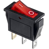 Кнопка прямоугольная Düwi 26847 5 250 В IP20 с подсветкой красная