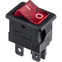 Кнопка прямоугольная Düwi 26846 8 250 В IP20 с подсветкой красная