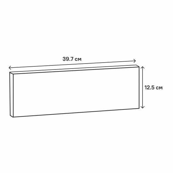 Фасад для кухонного ящика Инта 39.7x12.5 см Delinia ID МДФ цвет белый