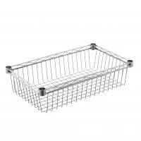 Корзина для стеллажа Spaceo 60x35x14 см цвет хром