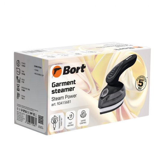 Отпариватель ручной Bort Steam Power 1100 Вт 0,12 л черный