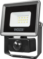 Прожектор светодиодный уличный Wolta WFL-20W/08S 20 Вт 5700 К IP65 нейтральный белый свет с датчиком движения