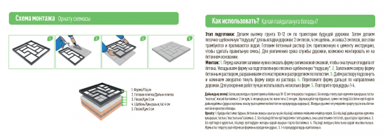 Форма для заливки дорожки GEOLIA 40x40x4 модерн