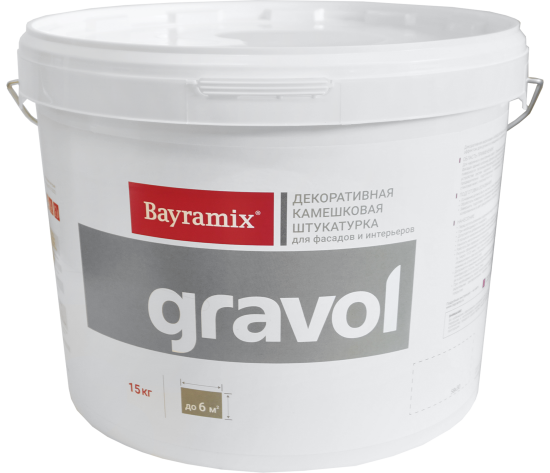 Штукатурка декоративная камешковая Bayramix Gravol 1 15 кг цвет белый