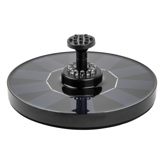 Светильник садовый плавающий Uniel Fountain на солнечных батареях 16x16x5 см RGB свет цвет черный
