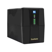 Ибп ExeGate Power Back BNB-1000.LED.AVR.2Schuko, Black