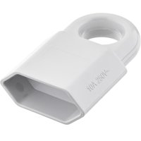 Розетка Düwi 10 А 230 В с кольцом белая (30460 9)
