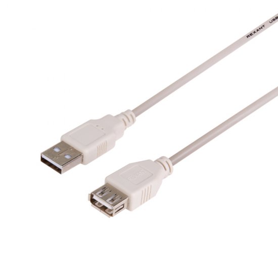 Кабель USB-A/USB-A Rexant 2,4 А 5 м (18-1117)