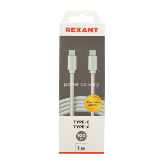 Кабель USB Type-C/Type-C Rexant 3 А 1 м (18-1832)