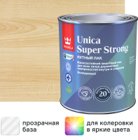 Лак яхтный Tikkurila Unica Super Strong База ЕР бесцветный полуматовый 0.9 л