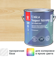 Лак яхтный Tikkurila Unica Super Strong База ЕР бесцветный полуматовый 2.7 л