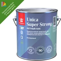 Лак яхтный Tikkurila Unica Super Strong База ЕР бесцветный высокоглянцевый 2.7 л
