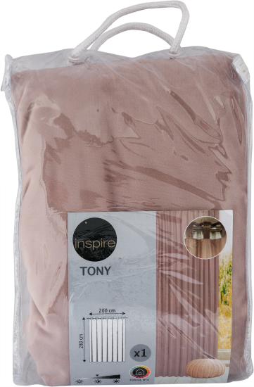Штора со скрытыми петлями Inspire Tony 200x280 см цвет серо-розовый Fossil 4