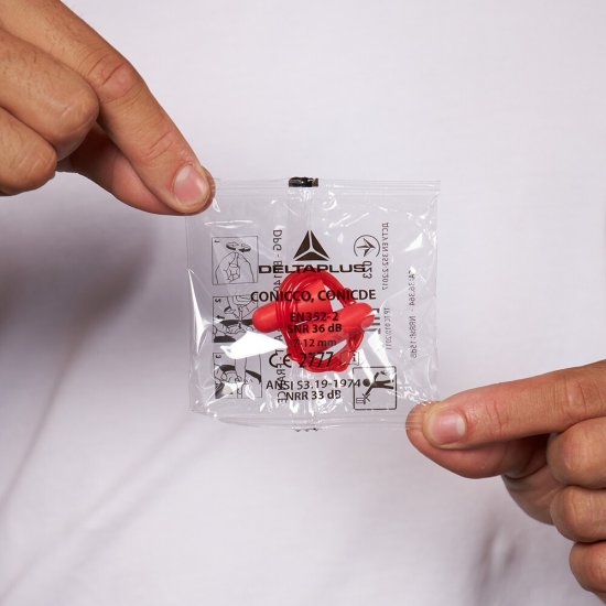 Беруши Delta Plus Conicco200 на шнурке многоразовые (5 шт.) (WRUCONICCO200JA)