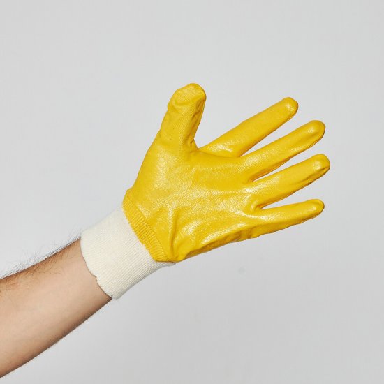 Перчатки х/б с нитриловым покрытием Delta Plus NI015 желтые 10 (XL)