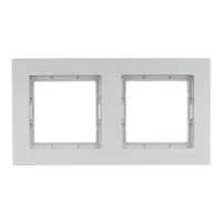 Рамка Systeme Electric AtlasDesign Aqua двухместная алюминий (ATN440302)