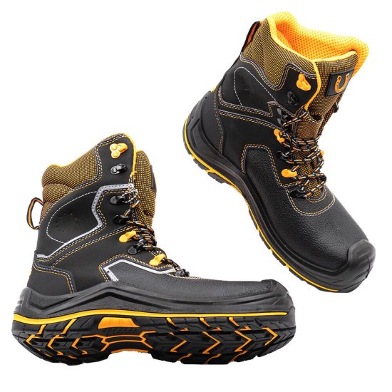 Ботинки кожаные с перфорацией и защитным подноском и стелькой размер 42 черные Мистраль PRB10N-CK (124919)