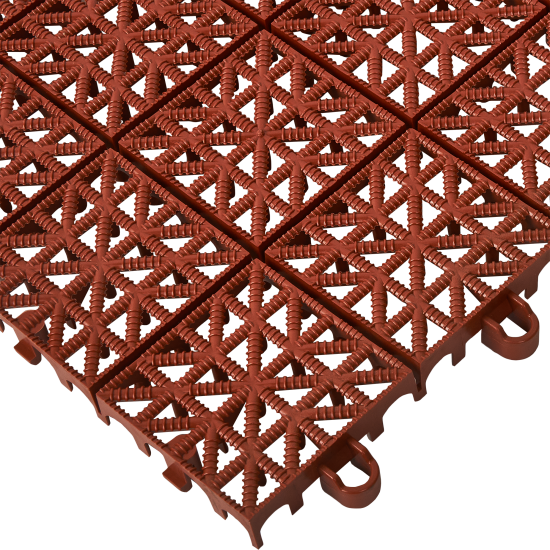 Покрытие садовое модульное 33x33x1.6 см 9 шт 1 м² цвет коричневый