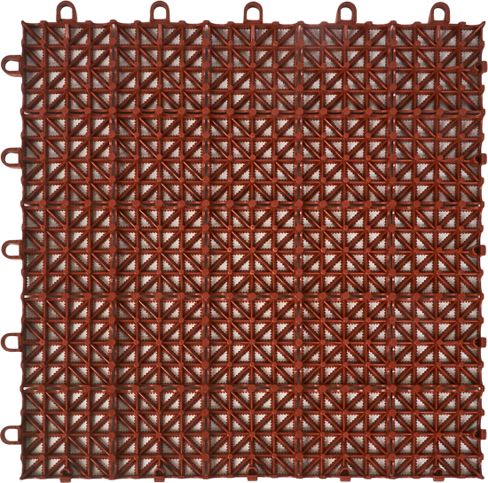 Покрытие садовое модульное 33x33x1.6 см 9 шт 1 м² цвет коричневый