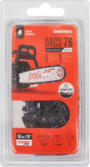 Цепь пильная Daewoo Dacs 76 звеньев, шаг 0.325 дюйма, паз 1.3 мм