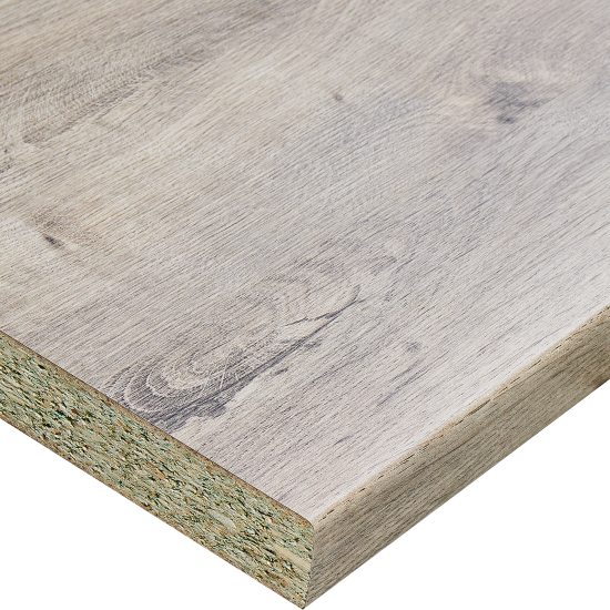 Столешница кухонная Дуб Шерман 120x60x3.8 см ДСП цвет серый