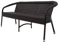 Диван Deco 160x77x77 см искусственный ротанг цвет темно-коричневый