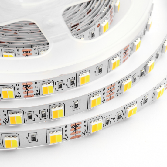 Светодиодная лента Apeyron SMD5050 12В 10 мм 5м 14.4 Вт/м 60диод/м 700 лм/м IP65 3000, 4000, 6500 К изменение оттенков белого