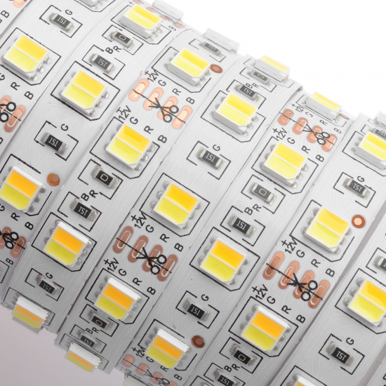 Светодиодная лента Apeyron SMD5050 12В 10 мм 5м 14.4 Вт/м 60диод/м 700 лм/м IP65 3000, 4000, 6500 К изменение оттенков белого
