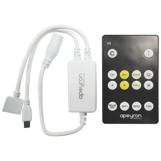 Светодиодная лента Apeyron SMD5050 12В 10 мм 5м 14.4 Вт/м 60диод/м 700 лм/м IP65 3000, 4000, 6500 К изменение оттенков белого