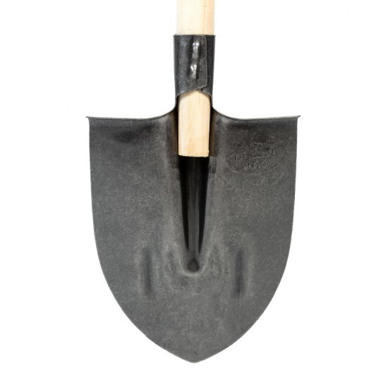 Лопата штыковая Павловская Заря рельсовая сталь с ребрами жесткости универсальная с деревянным черенком 1200 мм (811012)