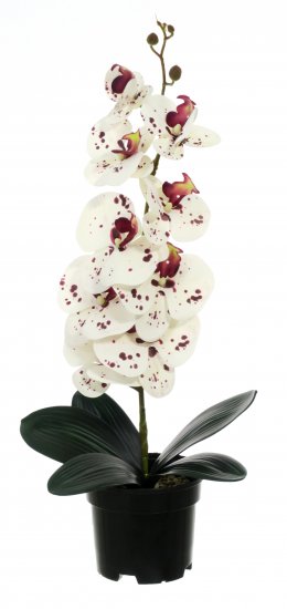 Искусственное растение в горшке орхидея h50 см цвет тигровый