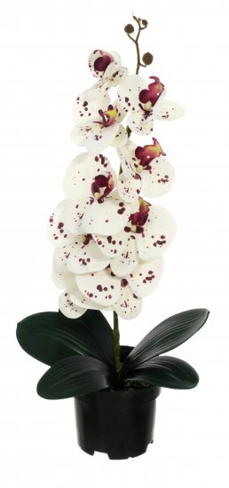 Искусственное растение в горшке орхидея h50 см цвет тигровый