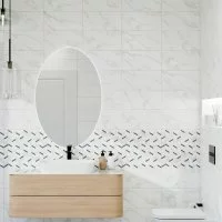 Плитка настенная Mersey Calacatta 20x40 см 1.2 м² матовая цвет серый