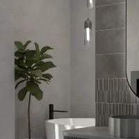 Плитка настенная Mersey Concrete 20x40 см 1.2 м² матовая цвет графит