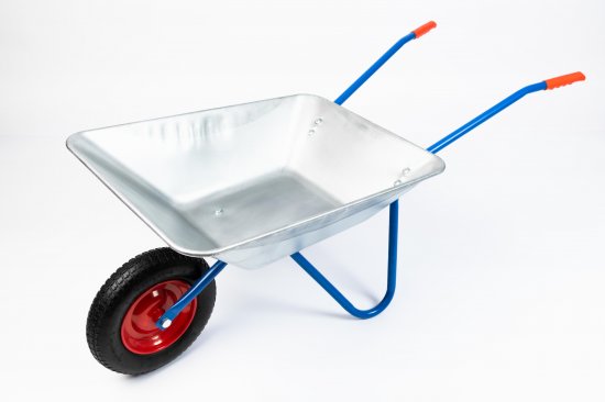 Тачка садовая Павловская заря 1 колесо нагрузка до 90 кг 75 л сталь