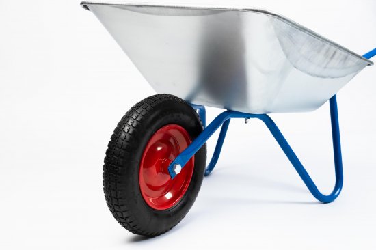 Тачка садовая Павловская заря 1 колесо нагрузка до 90 кг 75 л сталь