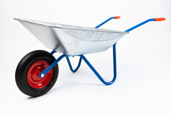 Тачка садовая Павловская заря 1 колесо нагрузка до 90 кг 75 л сталь