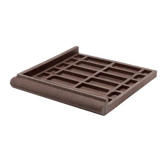 Ступень угловая Флоренция 355х355х23 мм шоколад полимерпесчаная WeEco