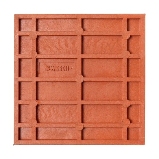 Плитка для лестниц и ступеней Базовая 325х325х23 мм терракот полимерпесчаная WeEco