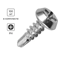 Саморезы по металлу Standers со сверлом оцинкованные 3.5x11 100 шт.
