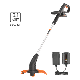 Триммер аккумуляторный Worx WP158E 20 В 1x2 Ач АКБ и ЗУ входит в комплект