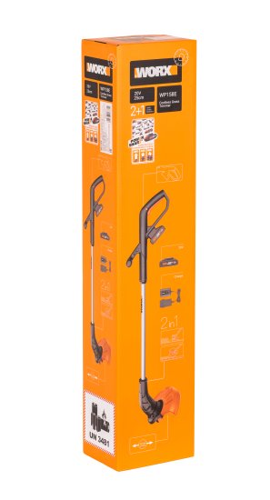Триммер аккумуляторный Worx WP158E 20 В 1x2 Ач АКБ и ЗУ входит в комплект